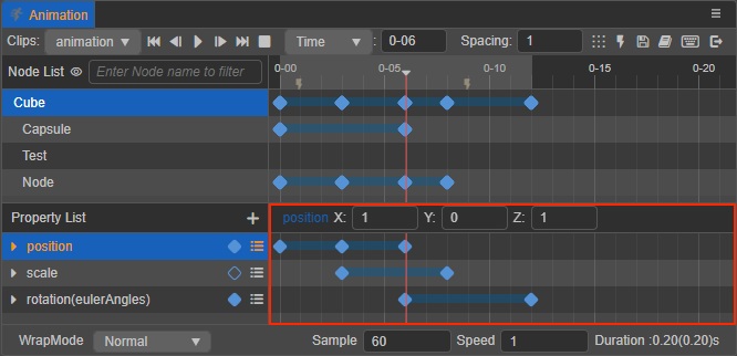 animation property track