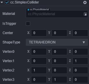 Simplex collider component