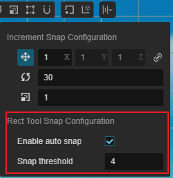 rect tool config