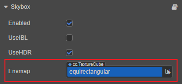 设置天空盒的环境贴图